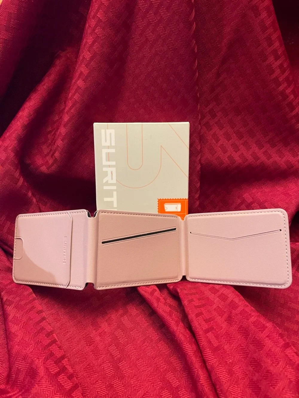 Suritch Pink Magnetic Wallet Phone Card Holder - 14/13/12 iPhone